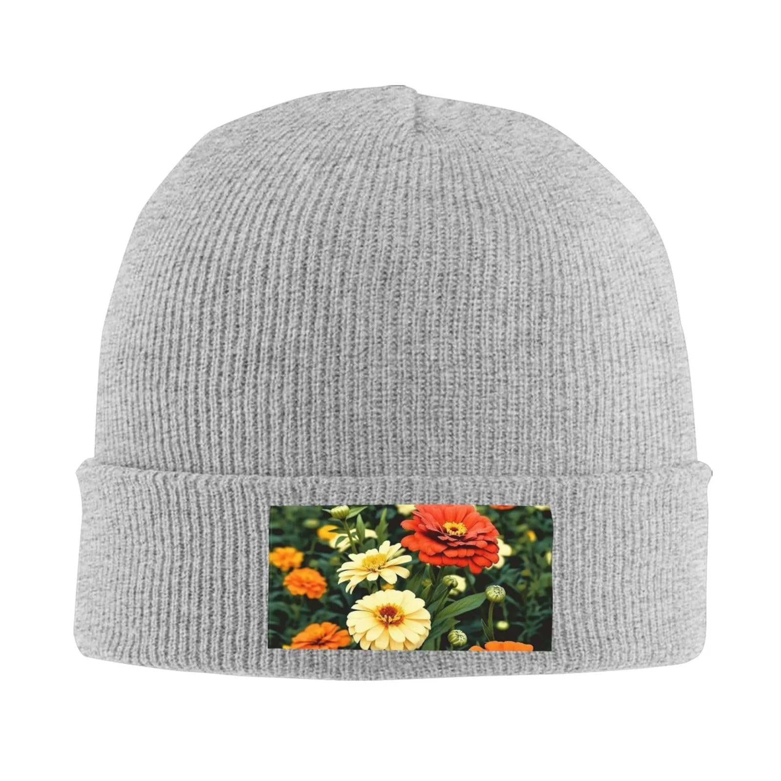 Вязаная шапка с цветочным узором для женщин, фото №4 Вязаная шапка с цветочным узором для женщин, фото №4