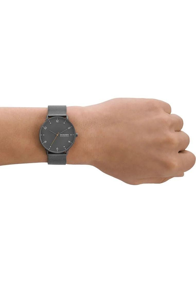 Часы Skagen Riis Мужские, кварцевый механизм с тремя стрелками, с браслетом из нержавеющей стали или кожаным ремешком, фото №4