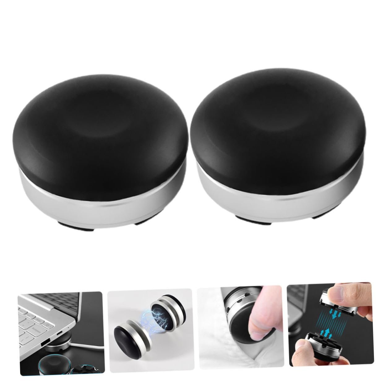 Подставка для ноутбука 2 шт Черный Регулируемая по высоте Портативная Эргономичная, фото №4