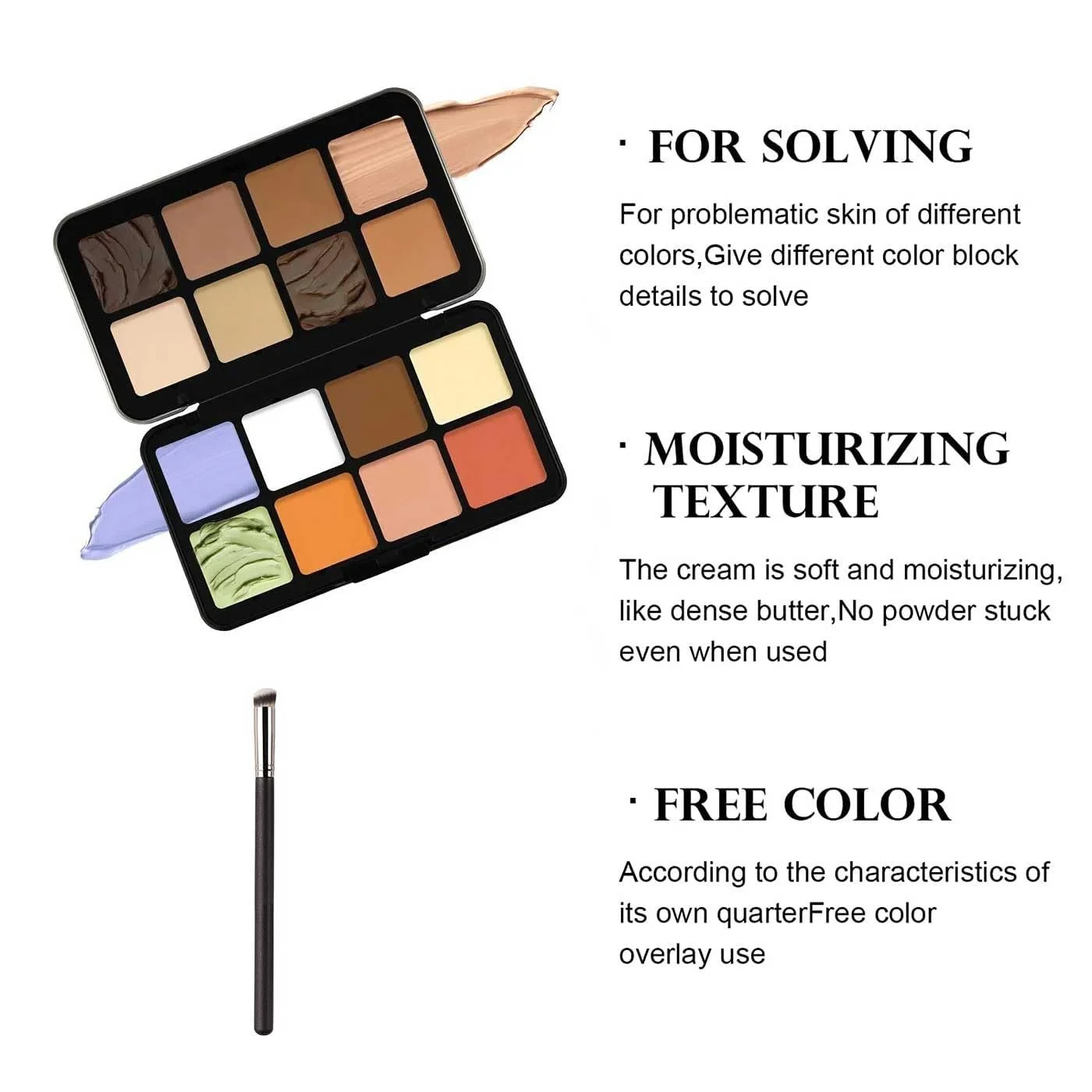 Палетка консилерів Carla Secret, 16 кольорів, фото №3