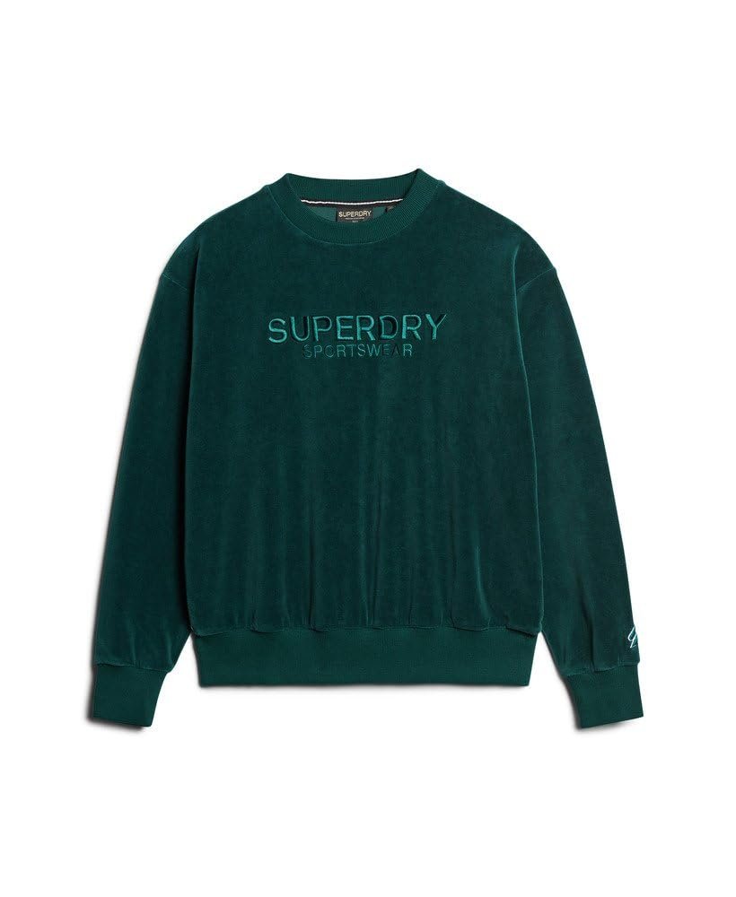 Женский Свитшот Superdry Boxy Velour Crewneck с Графическим Принтом, фото №5