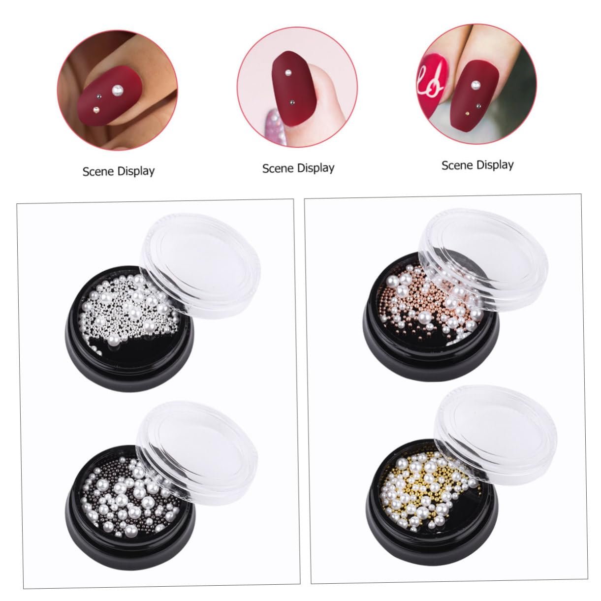 Маникюрные бусины Healvian, икорные бусины, 3D ногти, наклейки для ногтей, бусины для нейл-арта, жемчуг для рукоделия, хрустальные бусины для ногтей, самоцветы для нейл-арта, ассорти, фото №6