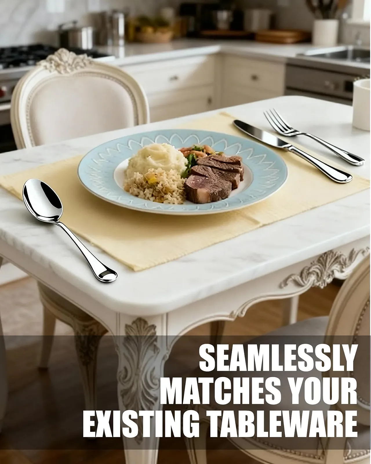 Ложки столові, 6 штук, 20 см, з нержавіючої сталі, фото №7