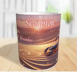 Кружка Знак зодиака Скорпион Скорпиус Персонализированная Кружка для кофе Кружка с принтом Знак зодиака Скорпион Астрология Духовное Созвездие Месяц рождения Духовность - Фото 1