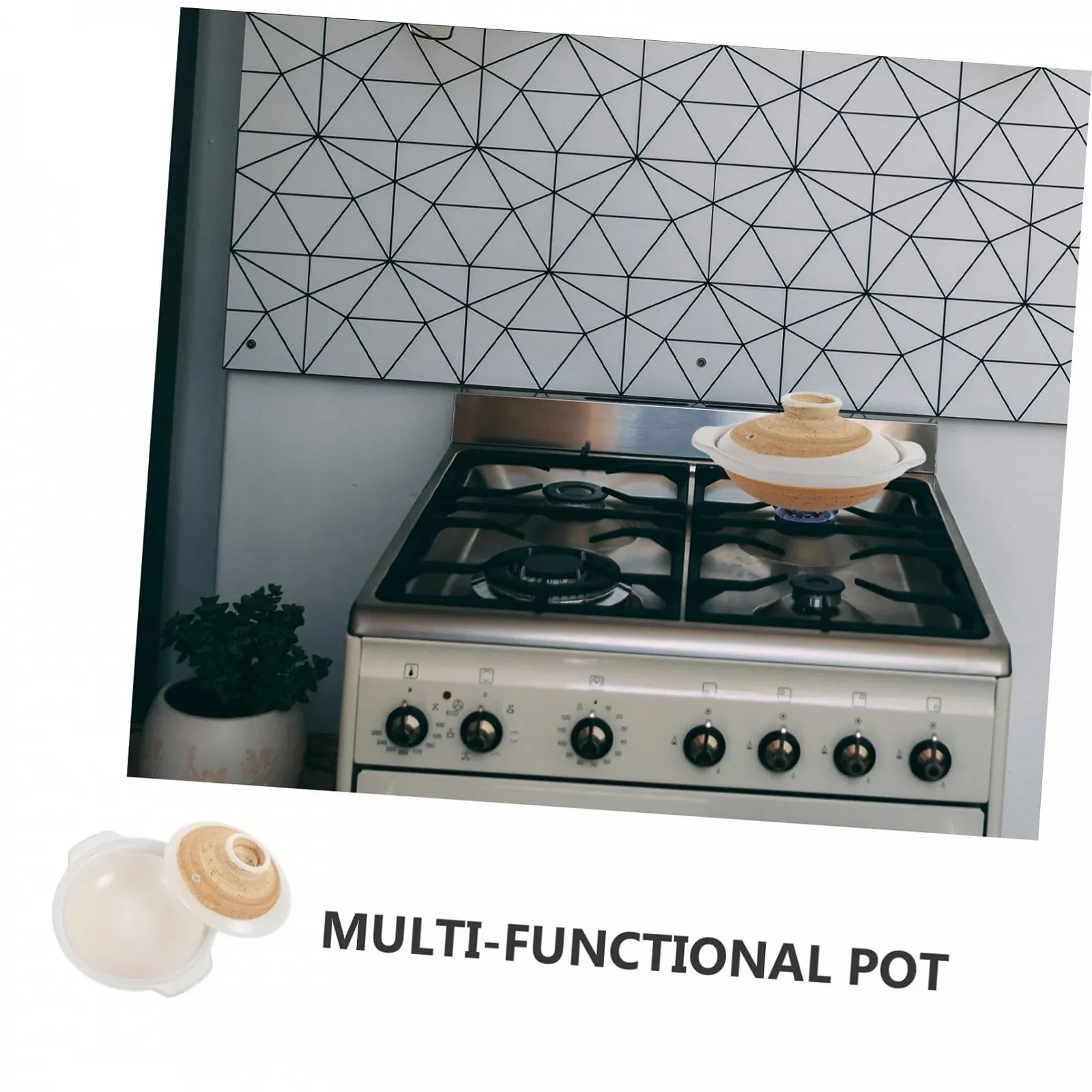 Кастрюля-сотейник PRETYZOOM керамическая термостойкая японский стиль энергосберегающая, фото №3