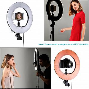 Кільцева LED-лампа Neewer RL-12 Black synthetic.ua - Фото 1