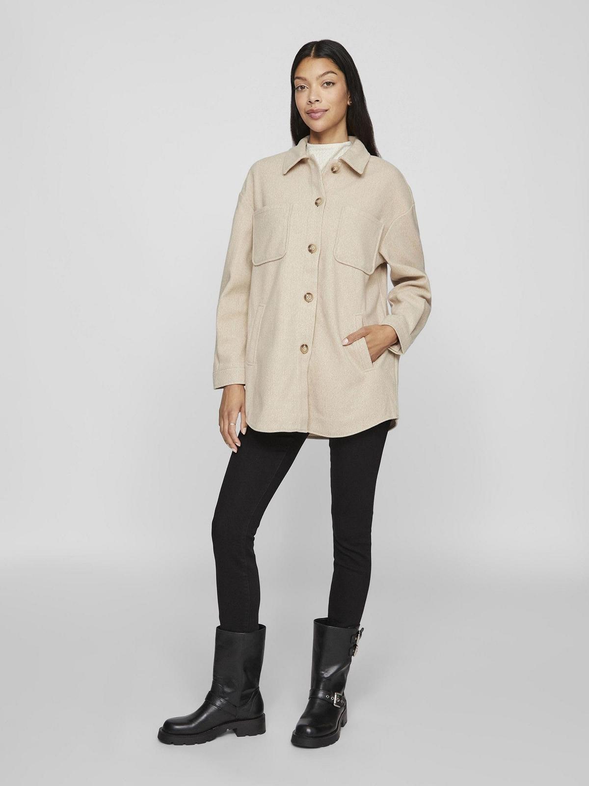 Пиджак Vila Vikimmi Shirt L/S Jacket-Noos Oversize женский, фото №5