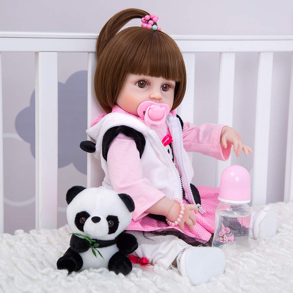 Кукла YIHANGG Reborn 19 Inch Девочка Панда Полный Силиконовый Винил 48 см, фото №3 Кукла YIHANGG Reborn 19 Inch Девочка Панда Полный Силиконовый Винил 48 см, фото №3