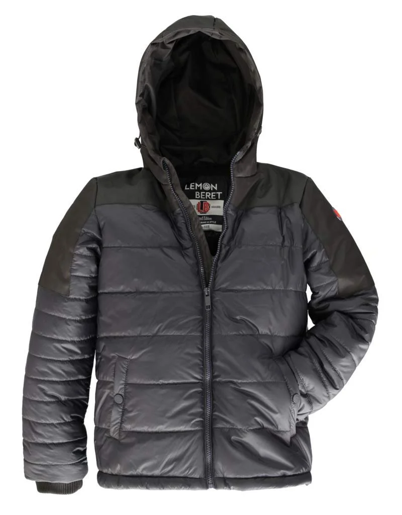 Куртка стьобана для хлопчиків з капюшоном Lemon Beret, фото №1