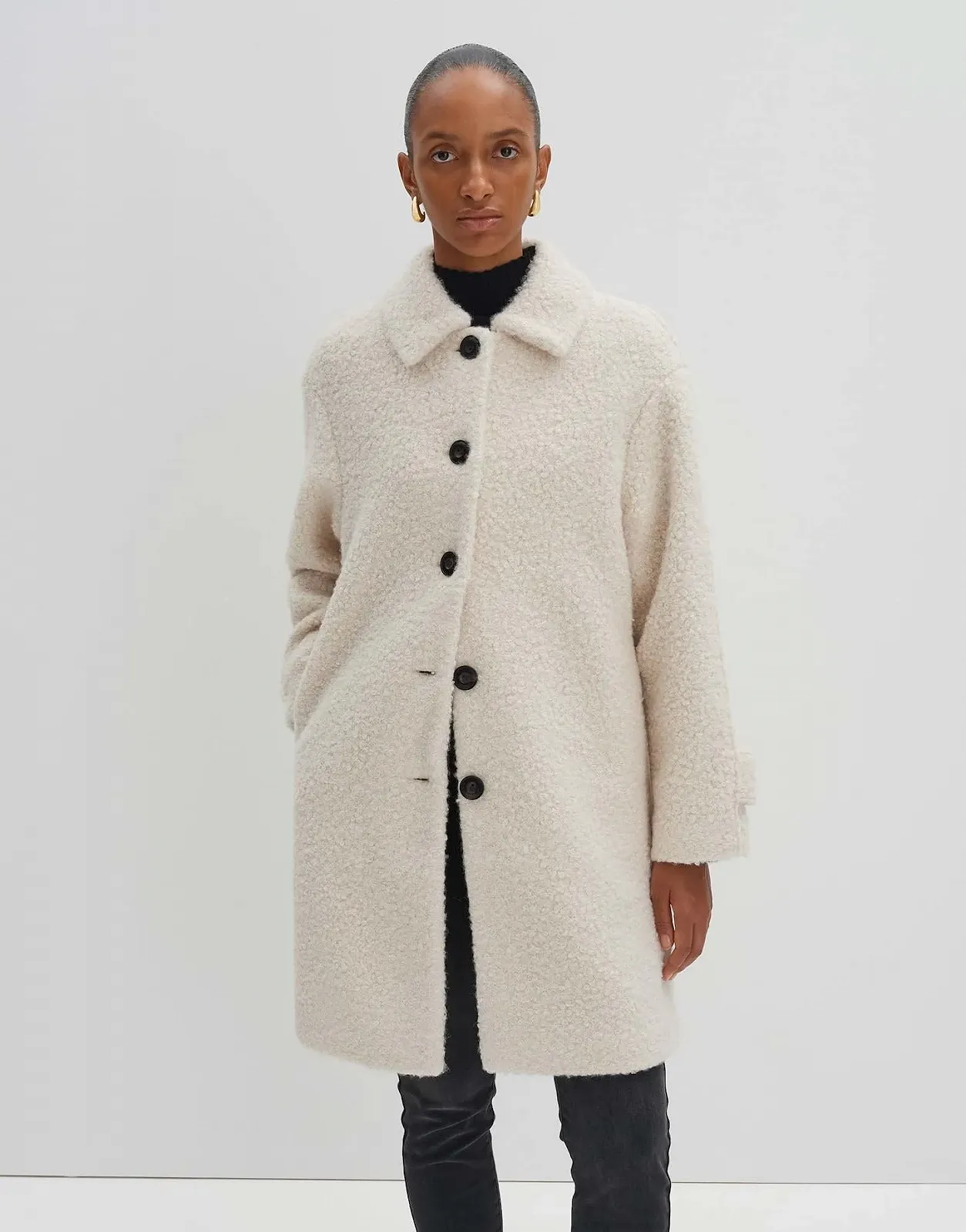 Пальто someday VILUNA Жіноче середньої довжини з штучного хутра, стандартний крій, фото №2