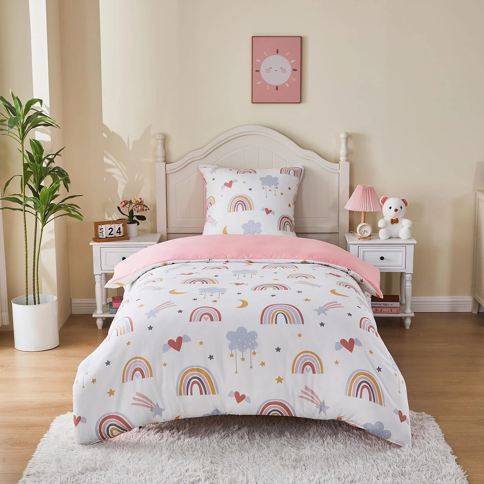 Постельное белье Yasida Rainbow 135 x 200 см, розовое, фото №2