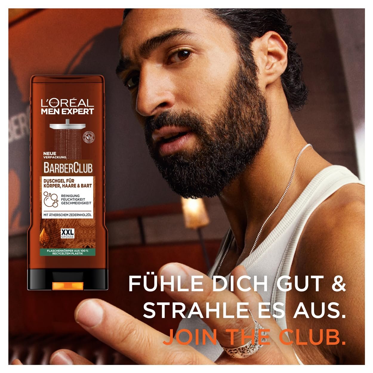 Набор L'Oréal Men Expert Barber Club гель для душа 400 мл x 2 и шариковый дезодорант 50 мл x 1, фото №2