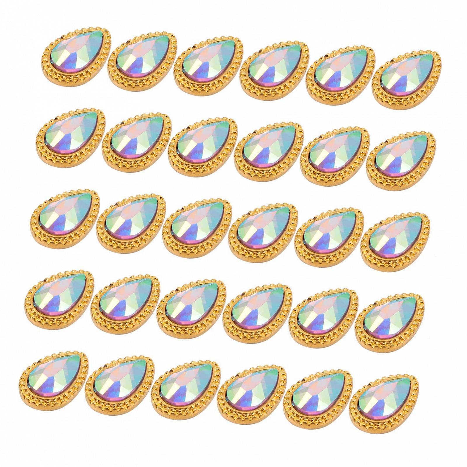 Украшения для ногтей CANIGHT Каплевидной формы Рождественские Самоцветы для ногтей Самоцветы для ногтей Кристаллы для ногтей Наклейки для ногтей Ювелирные изделия для тела Сплав Золотой, фото №1