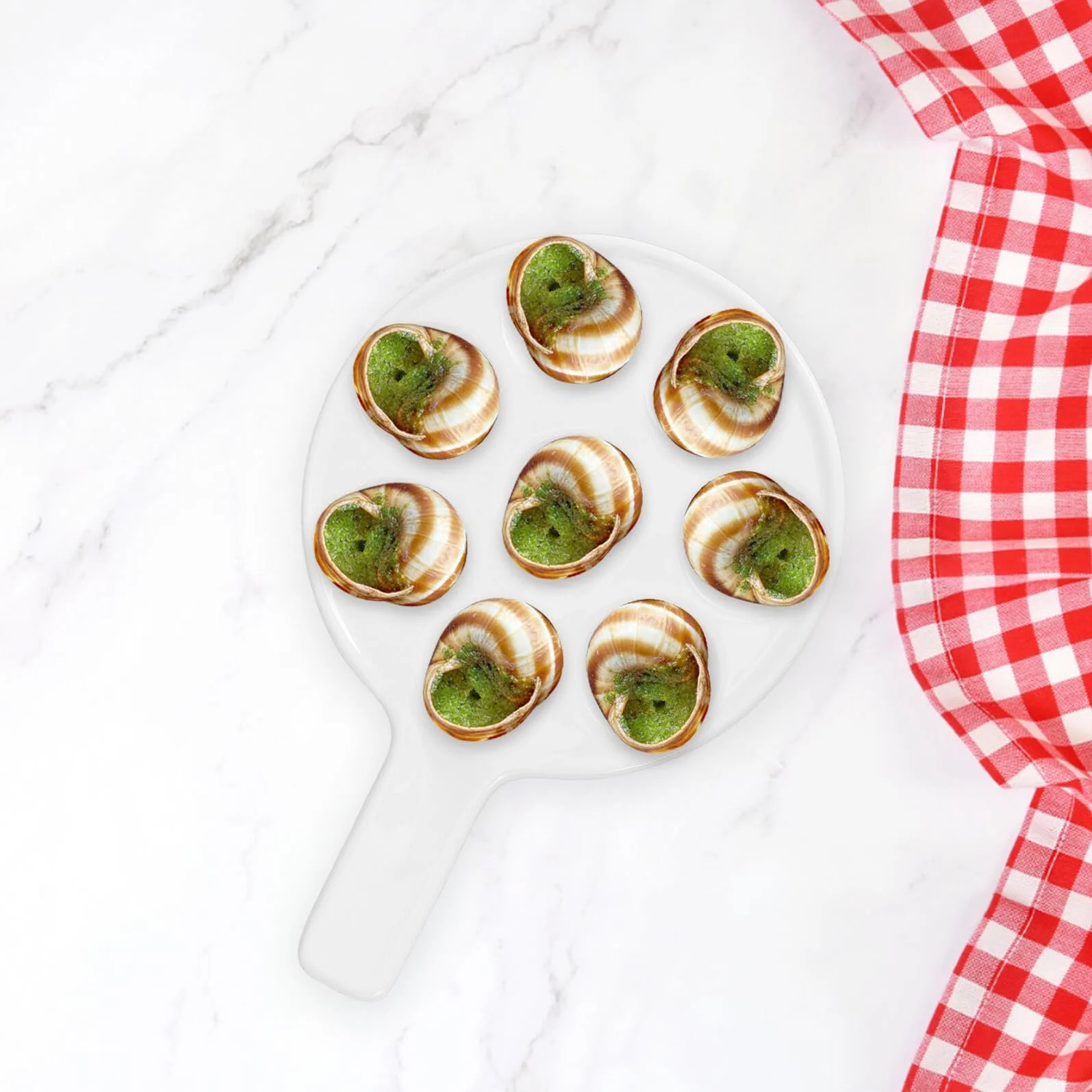 Форма для запікання равликів VANZACK біла з тонкої порцеляни керамічна з нековзним дном жаростійка, фото №4