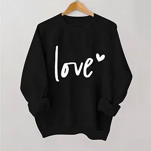 Рождественский Свитер Женский Ugly Sweatshirt Принт Любви Футболка Свободный Крой Длинный Рукав Круглый Вырез Пуловер Свитшот Топ synthetic.ua - Фото 1