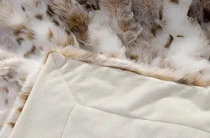 Меховое Одеяло Snow Leopard искусственный мех в 5 размерах, Плед, Покрывало или Меховая Подушка (150 x 200 см) synthetic.ua - Фото 1