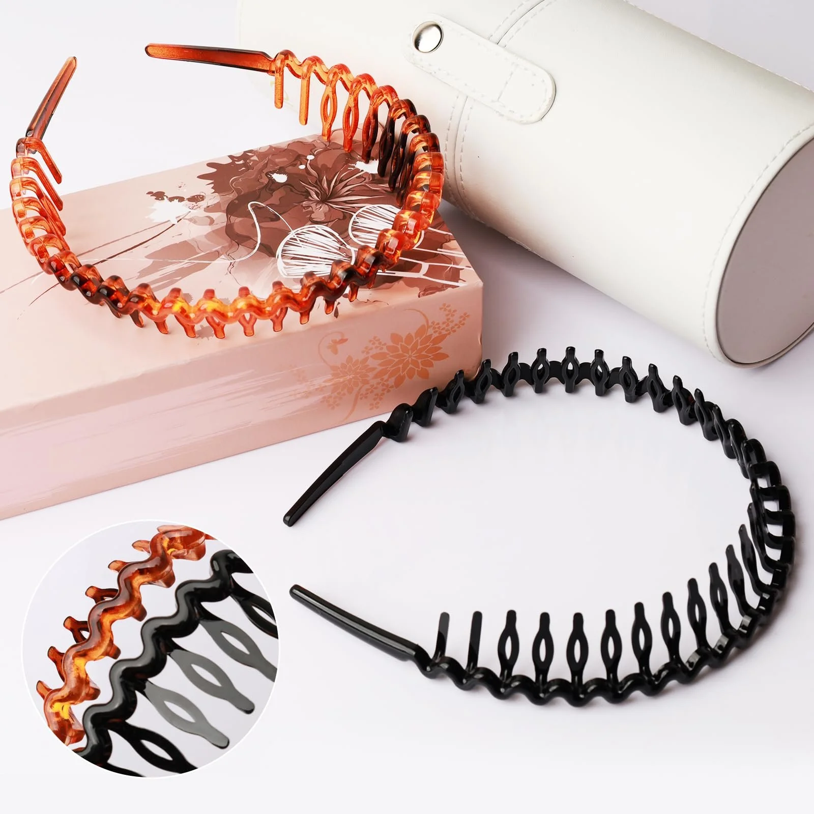 Набір з 2 обручів для волосся з зубцями для жінок та дівчат, фото №3 Набір з 2 обручів для волосся з зубцями для жінок та дівчат, фото №3