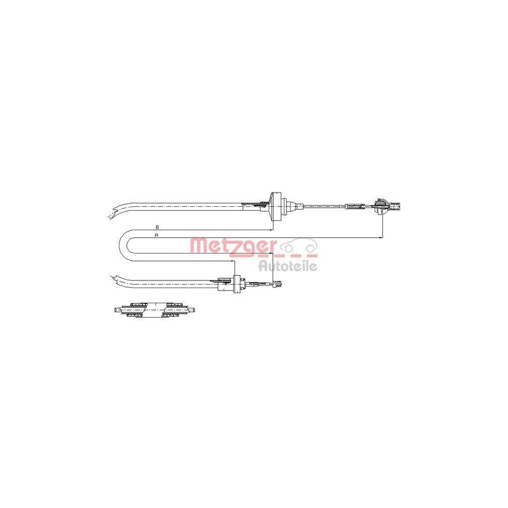 Трос сцепления METZGER 11.2871 для RENAULT, фото №1