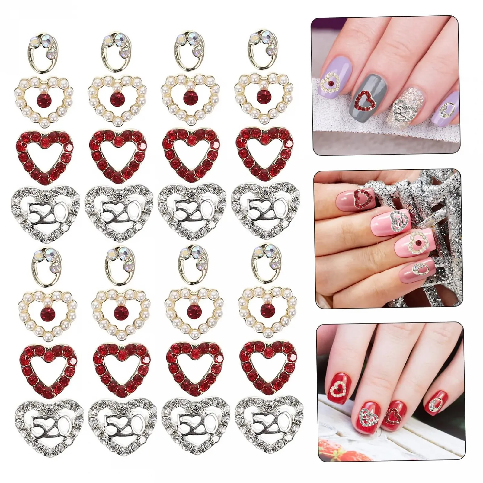 Украшения для ногтей ABOOFAN 80 шт Сердцевидные бриллианты для ногтей Галстук Сделай сам Цинковый сплав, фото №8 Украшения для ногтей ABOOFAN 80 шт Сердцевидные бриллианты для ногтей Галстук Сделай сам Цинковый сплав, фото №8