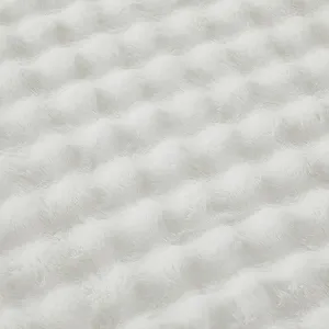 Плюшевое одеяло Cuddly Rabbit, пушистое, мягкое, толстое фланелевое одеяло 1000 GSM, теплое одеяло для дивана, универсальное одеяло для кровати, дивана, спальни, офиса, белое, 100 x 160 см synthetic.ua - Фото 1