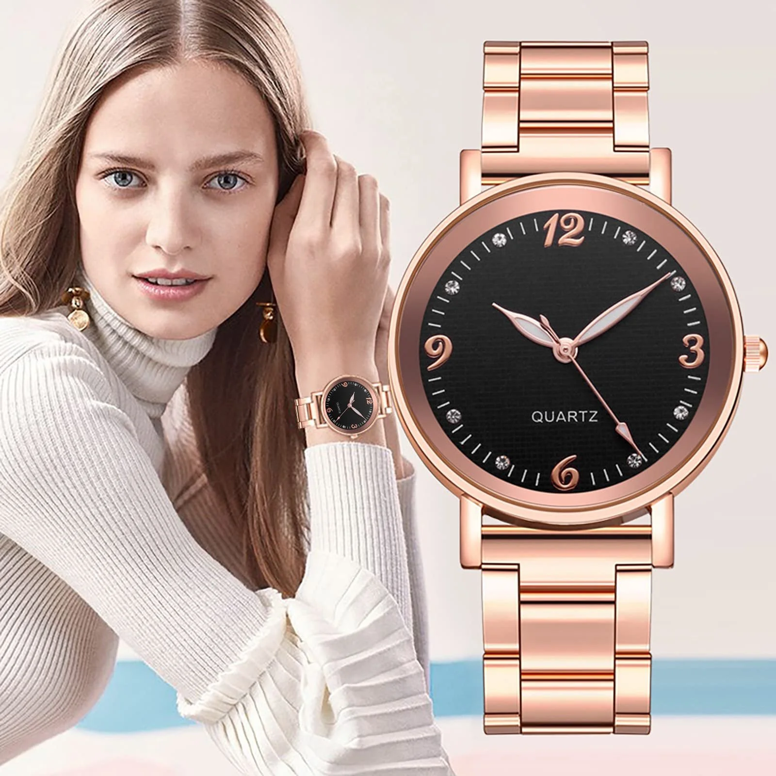 Годинник Кварцовий Аналоговий Generisch Чоловічий Leuchtende Band Steel Edelstahl, фото №3