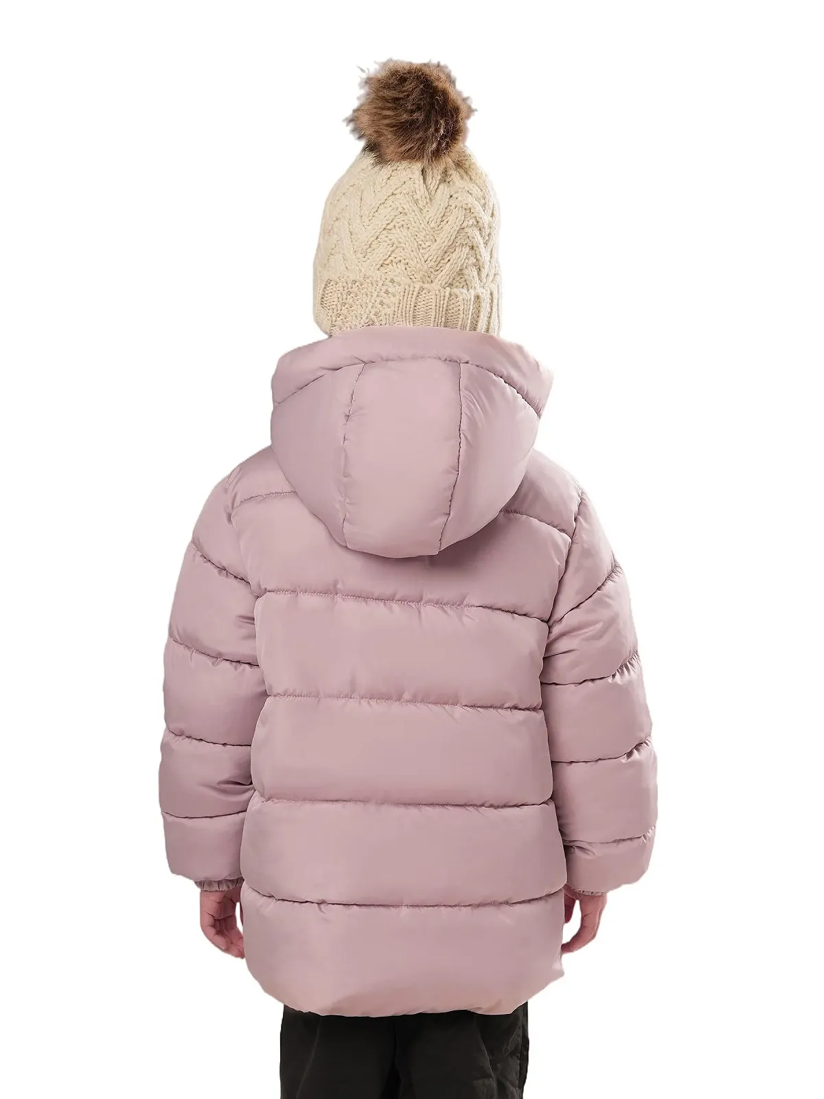 Зимова куртка з капюшоном Sunny Sprout для малюків, утеплена пухова куртка для дівчаток з вітрозахисними рукавами, фото №3