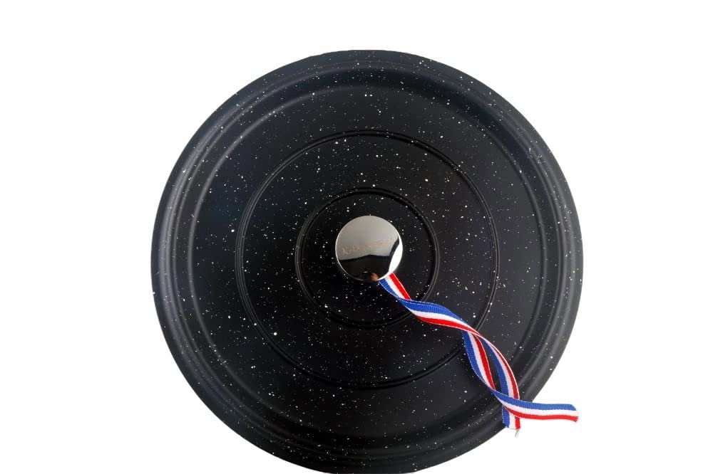 Кастрюля-жаровня Kamberg 0008194 Round 20 см Cast Aluminium Stone Effect Induction PFOA-Free Black, фото №6