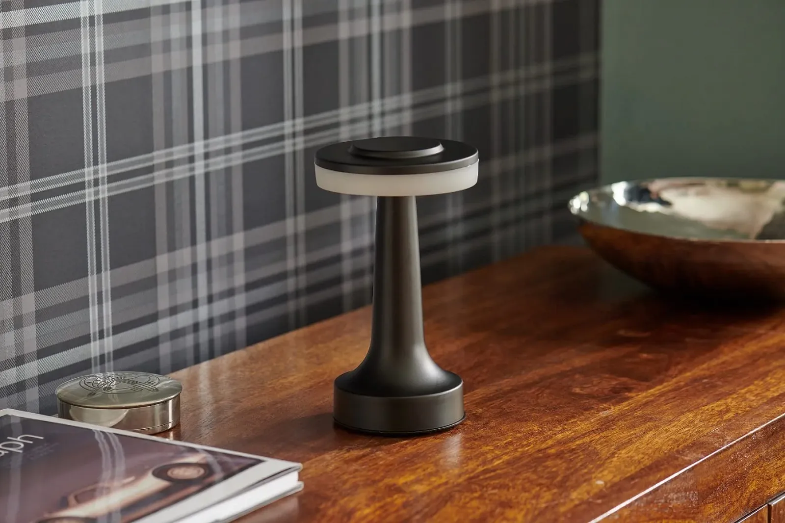 Настільна лампа Auraglow LED акумуляторна сенсорна бездротова, фото №3