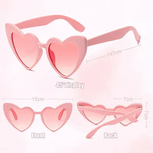 Сонцезахисні окуляри у формі серця (18 шт.) Чорний, білий, рожевий synthetic.ua - Фото 1