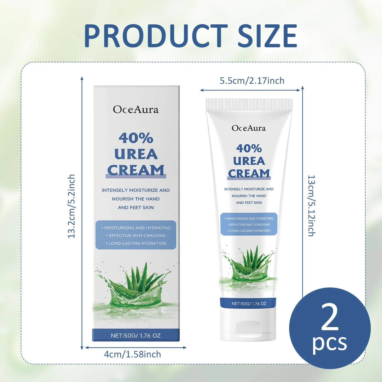 Крем с мочевиной Urea Cream 40% Urea для рук и ног, увлажняющий, отшелушивающий, набор из 2 шт., фото №2