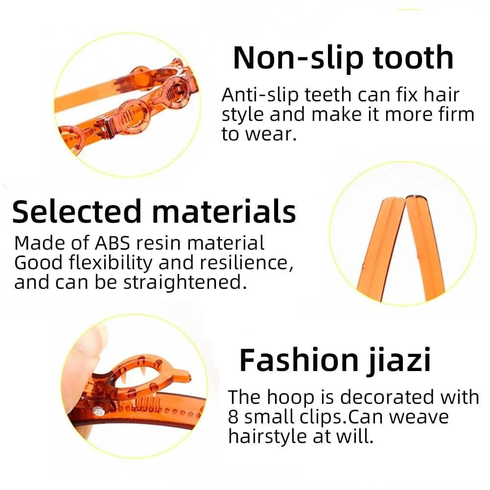 Обруч с клипсами (2 шт.) Черный, Коричневый, фото №4 Обруч с клипсами (2 шт.) Черный, Коричневый, фото №4