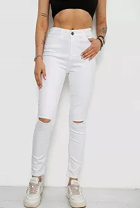 Женские джинсовые штаны MAVI JILL White Ripped Stretch - XS - Фото 1