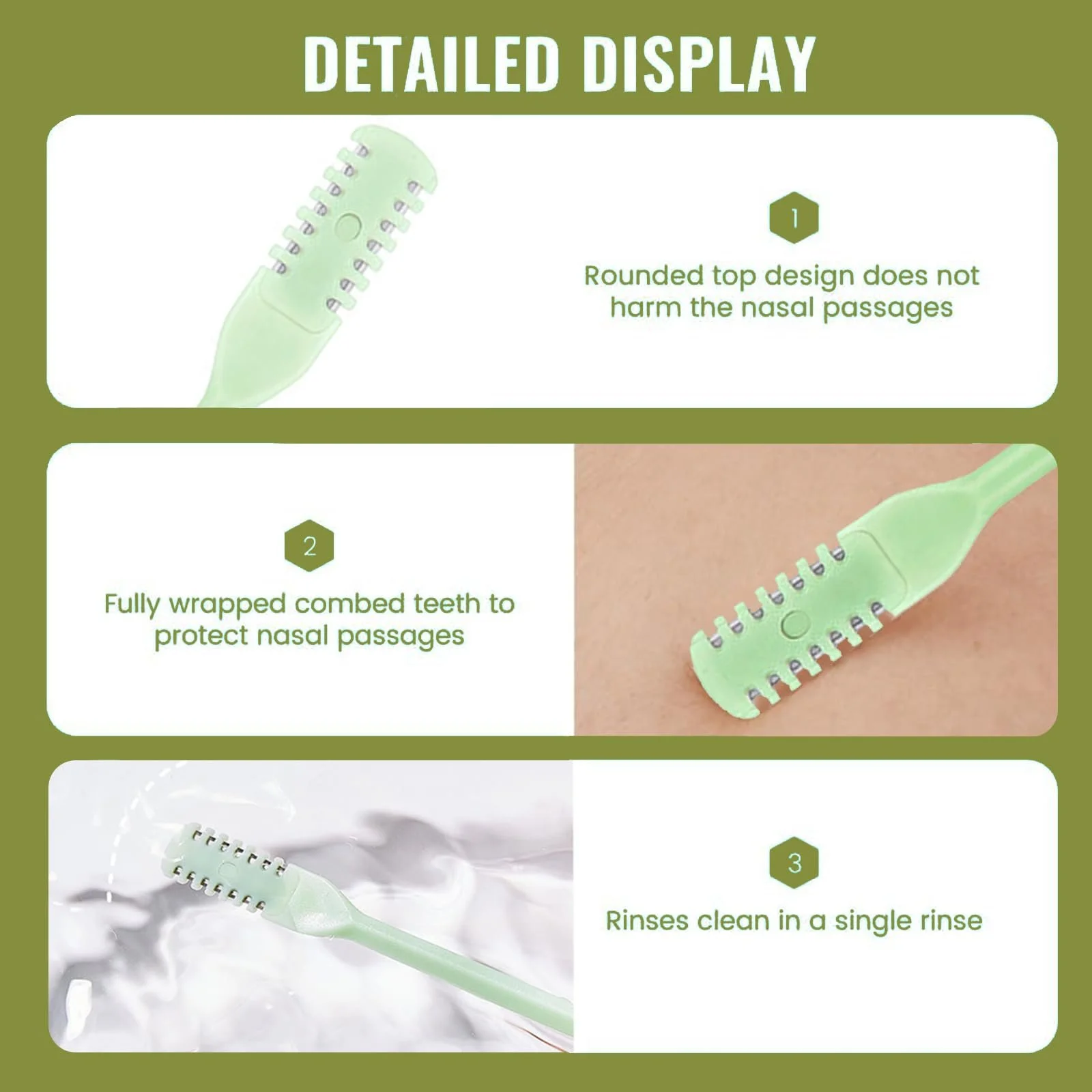 Ручний Чистячий Ніж для Носа Zynewa Чистий Дворежимний Подвійно Лезвийний (пакет 6), фото №4