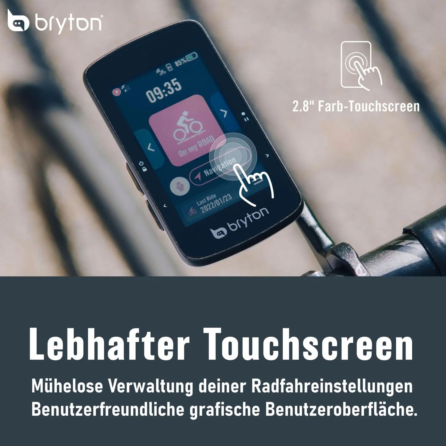 Велокомпьютер Bryton Rider 750SE 2.8 дюйма Цветной сенсорный LCD GPS Автономные карты EU Черный, фото №2