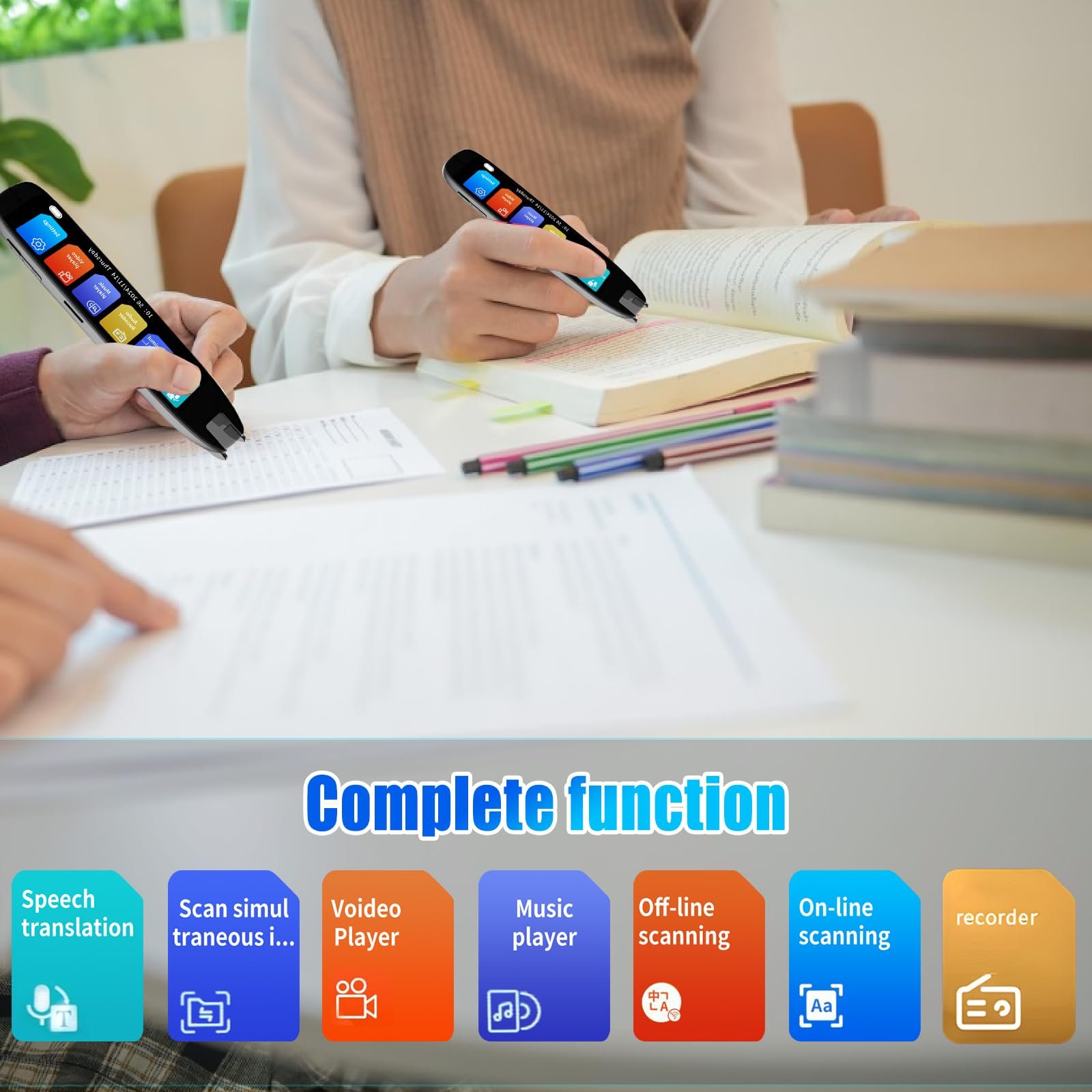 Ручка-сканер Онлайн 142 мови, з 3,7-дюймовим сенсорним екраном, фото №2 Ручка-сканер Онлайн 142 мови, з 3,7-дюймовим сенсорним екраном, фото №2