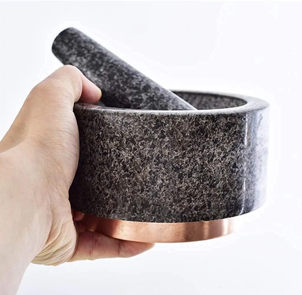 Ступка з товкачем Мармур Сірий, фото №1