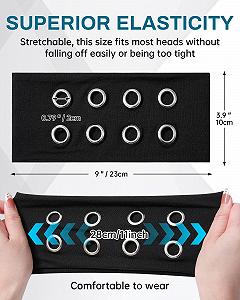 Повязка на голову Y2k Широкая с металлическими люверсами для женщин, 3 шт. цена на synthetic.ua - Фото 1 Повязка на голову Y2k Широкая с металлическими люверсами для женщин, 3 шт. synthetic.ua - Фото 1
