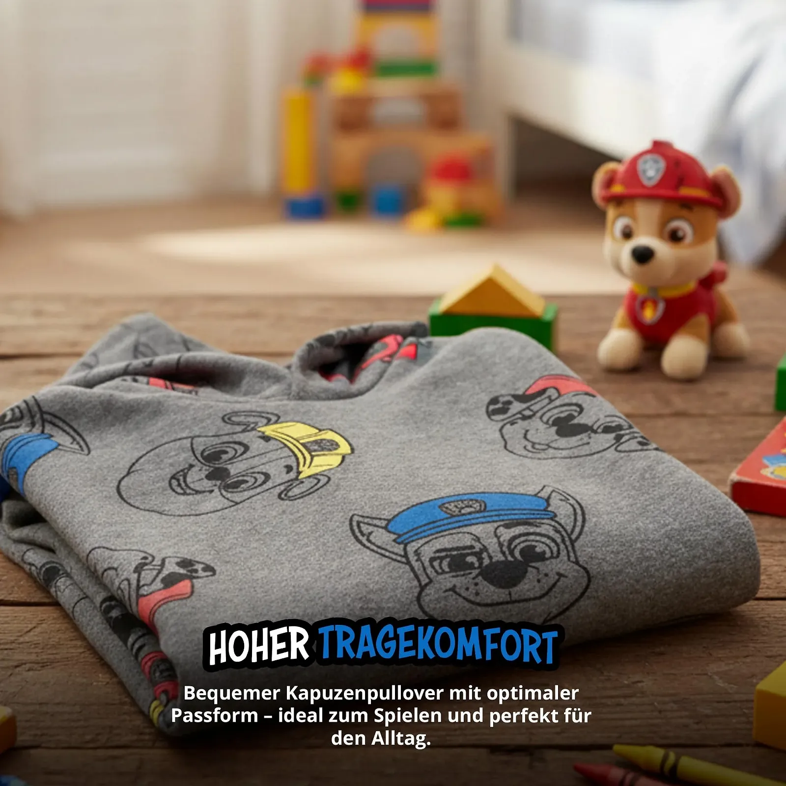 Худі United Labels Paw Patrol для хлопчиків Сірий, фото №4 Худі United Labels Paw Patrol для хлопчиків Сірий, фото №4