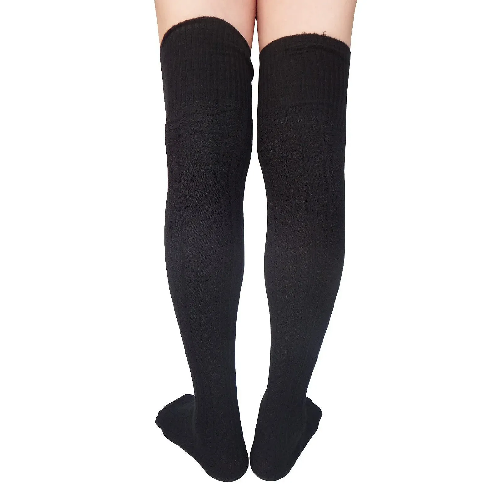 Женские теплые хлопковые высокие носки для сапог, очень длинные зимние гетры GB-CL-W1, черные, One Size, черный, фото №4 Женские теплые хлопковые высокие носки для сапог, очень длинные зимние гетры GB-CL-W1, черные, One Size, черный, фото №4