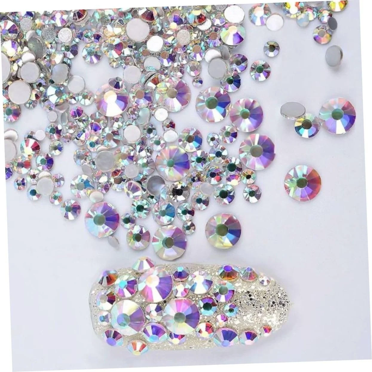 Стрази FRCOLOR Kristall, круглі, 4320 шт, мікс, пласка задня частина, фото №8