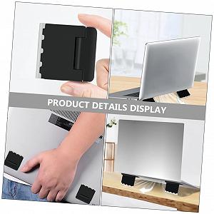 Подставка для ноутбука Yardenfun 4 x Ergonomic, складная, для стола, улучшенный дизайн для охлаждения, совместима с ноутбуками и планшетами synthetic.ua - Фото 1