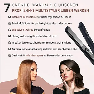 Выпрямитель для волос Golden Curl Профессиональный Турмалиново-керамический Черный synthetic.ua - Фото 1