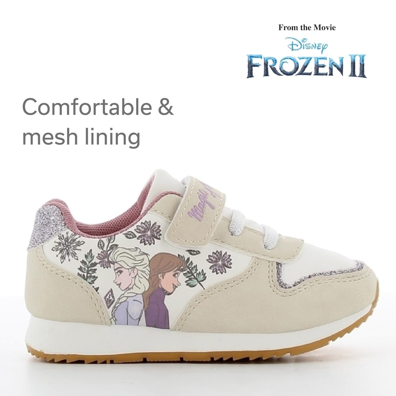 Кроссовки Disney Frozen для девочек, Кроссовки с Анной и Эльзой, кроссовки Frozen на липучках, спортивная обувь, кроссовки с блестками для девочек, фото №3