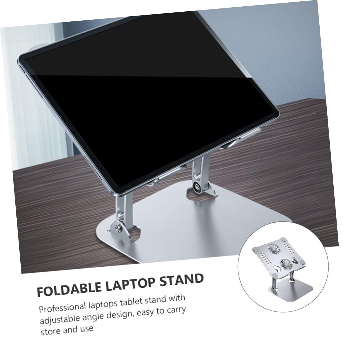 Підставка для ноутбука Tofficu з охолодженням, складана, регульована по висоті, фото №6