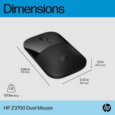 Мышка HP Z3700 Dual Wireless/Bluetooth Black (758A8AA), фото №7 Мышка HP Z3700 Dual Wireless/Bluetooth Black (758A8AA), фото №7