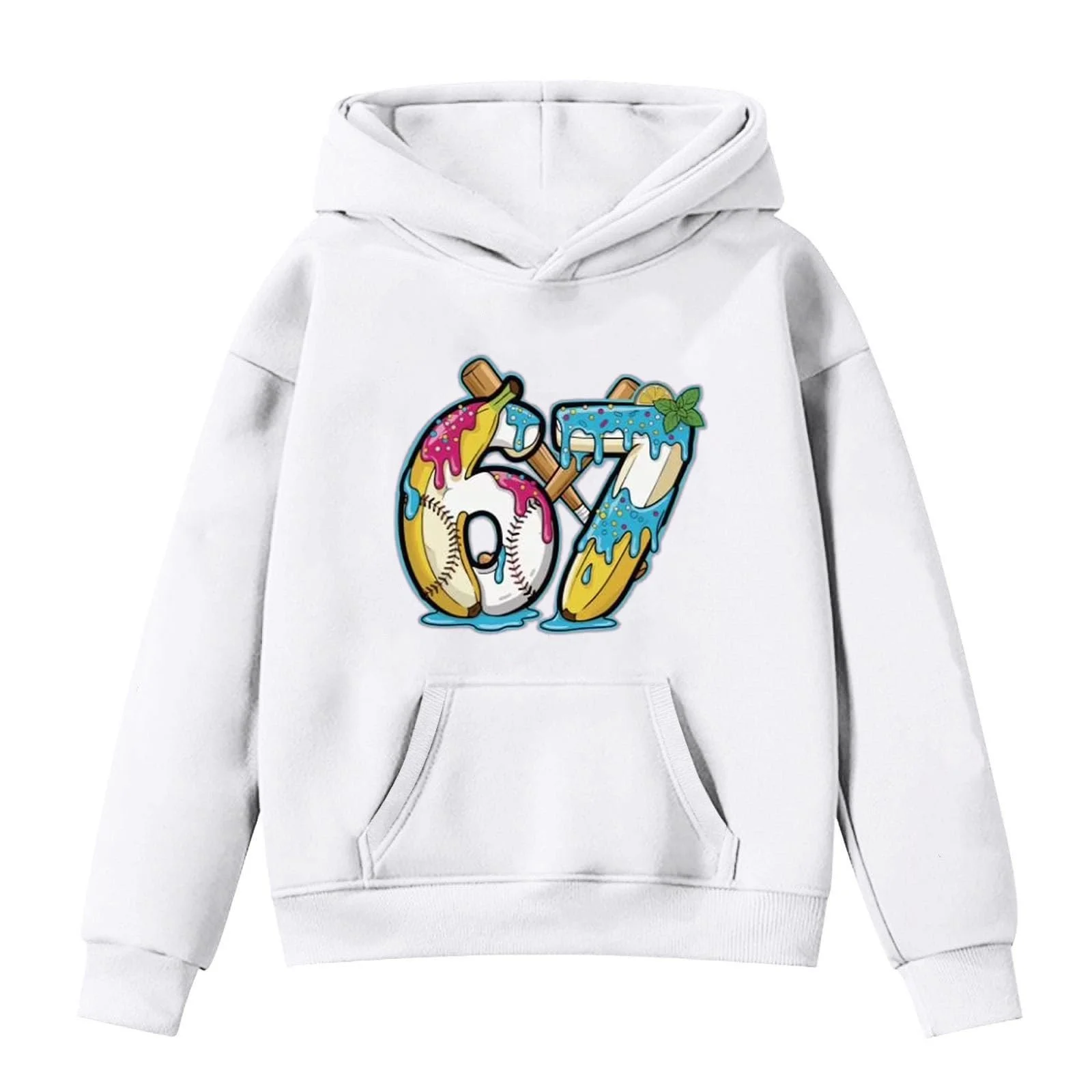Толстовка с капюшоном для мальчиков, подростков, худи для девочек, модная толстовка, повседневная, модная, зимняя, теплая, милая, с принтом Ice 67, пуловер, толстовка для детей, удобная флисовая кофта с длинными рукавами, фото №4