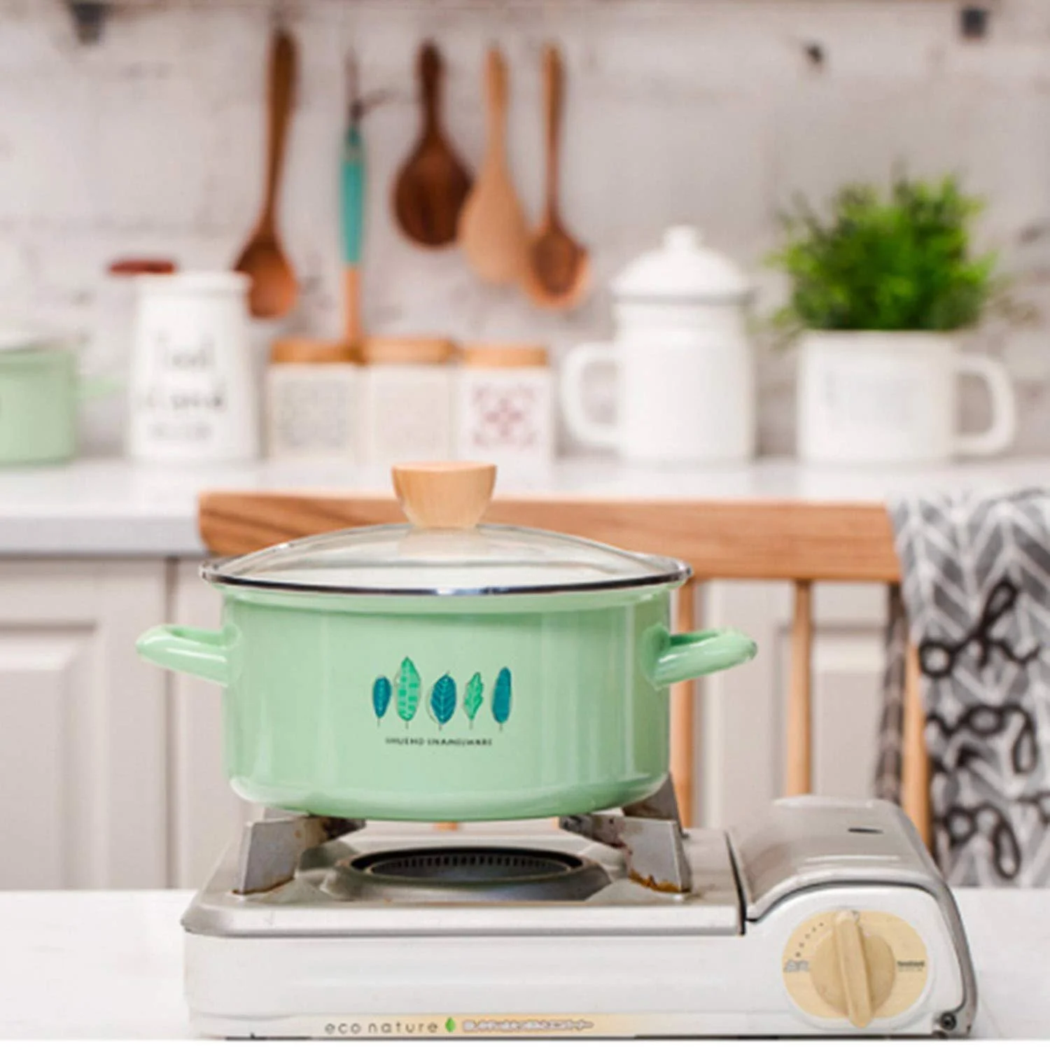 Каструля AIBAB емальована з кришкою 3 л, фото №3