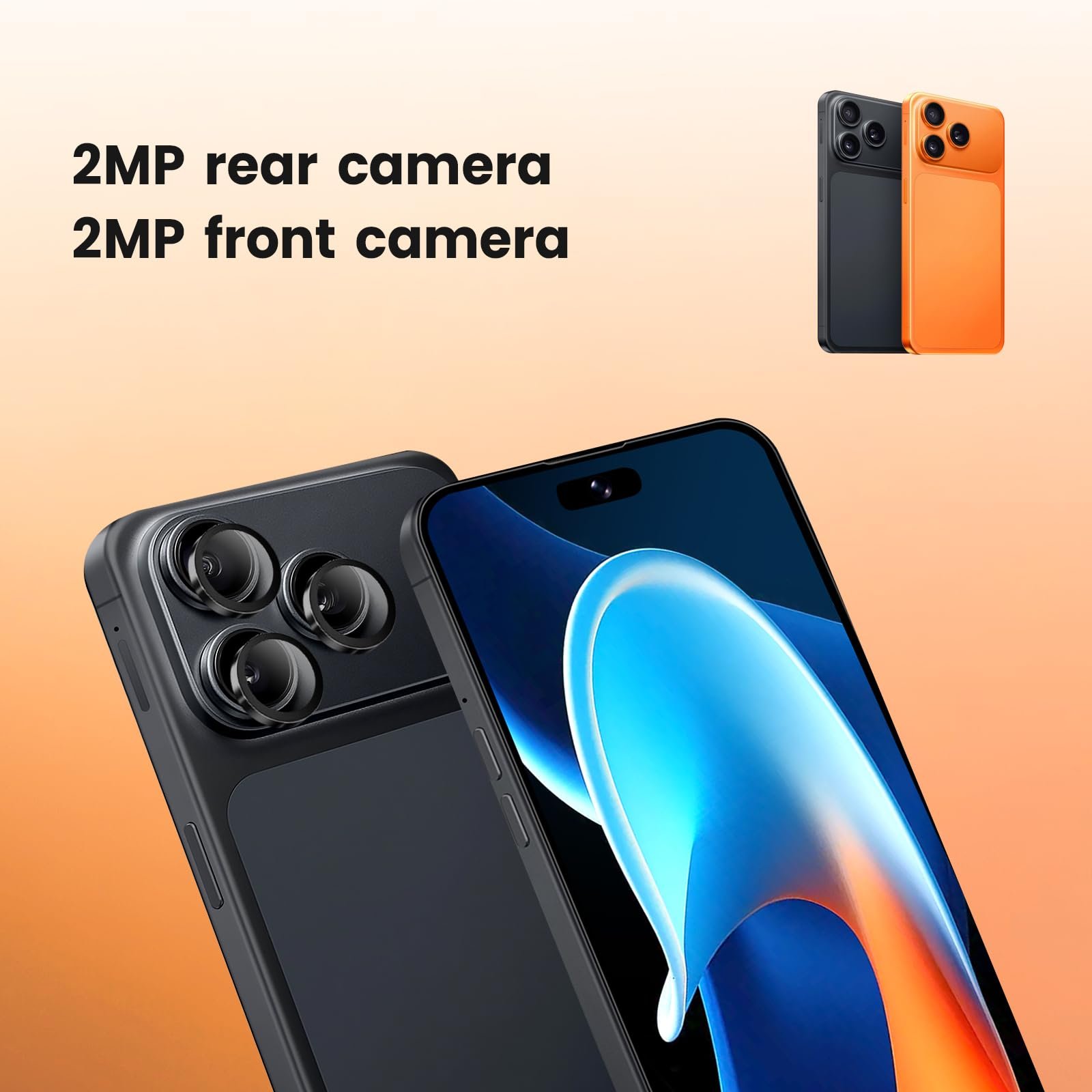 Смартфон 2GB RAM + 16GB ROM 6.3" Dual SIM Orange, фото №7