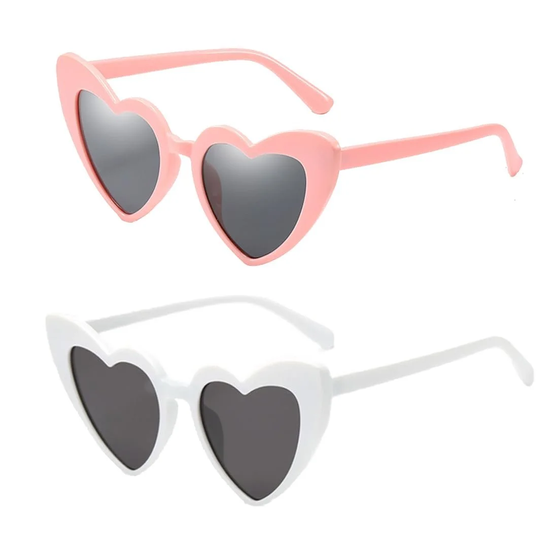Сонцезахисні окуляри Серце ZKSXOA Вінтаж Набір 2шт Рожевий, Білий, фото №1 Сонцезахисні окуляри Серце ZKSXOA Вінтаж Набір 2шт Рожевий, Білий, фото №1