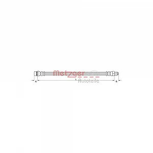 Тормозной шланг METZGER 4110991 для RENAULT, передний левый/правый - Фото 1